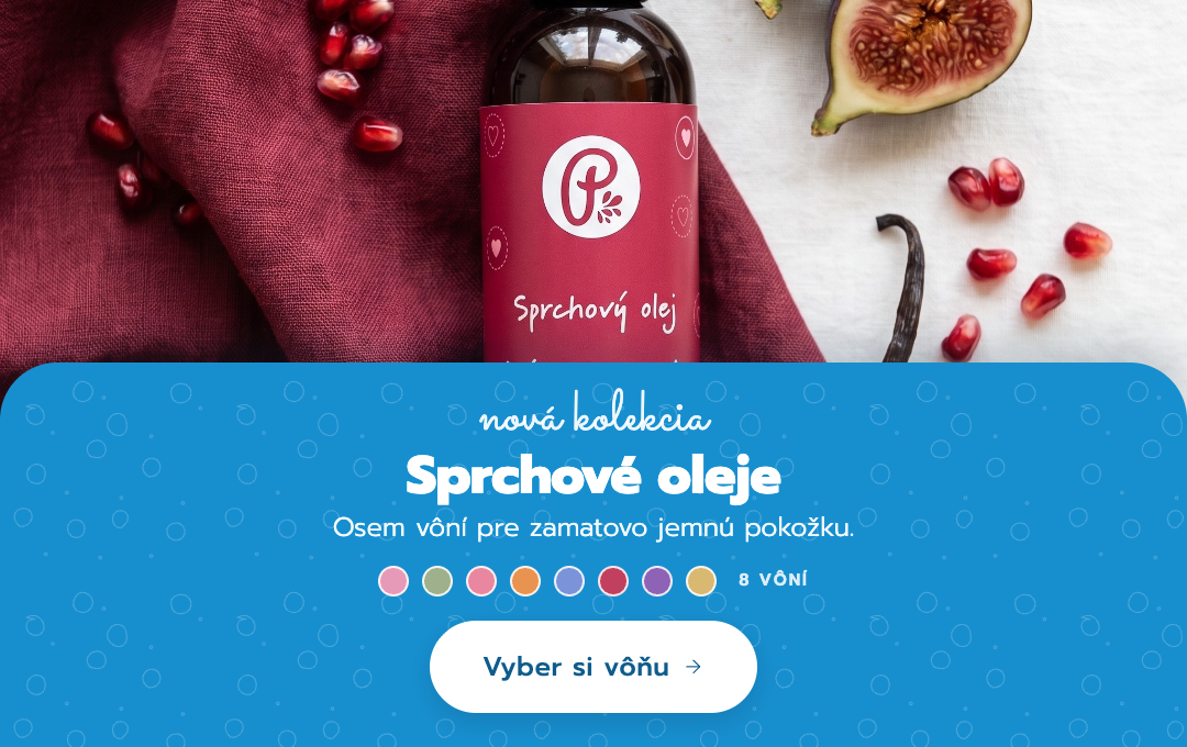 Sprchové oleje — nová kolekcia