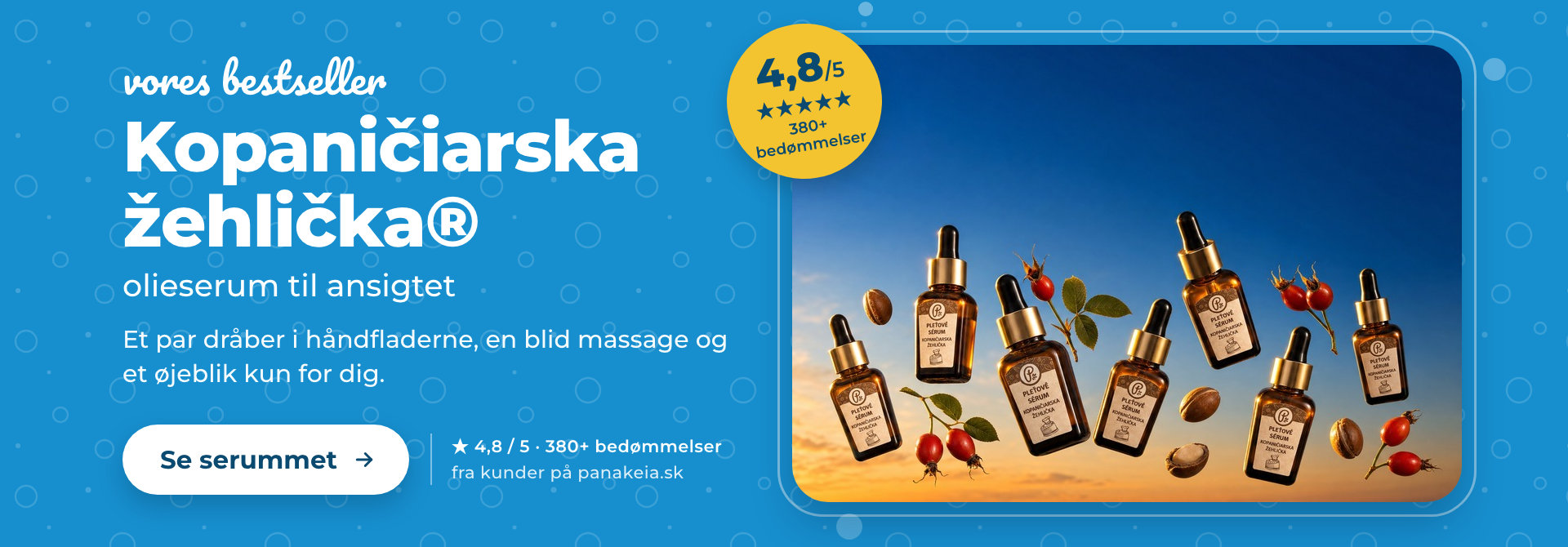Kopaničiarska žehlička® – olieserum til ansigtet, bedømmelse 4,8/5