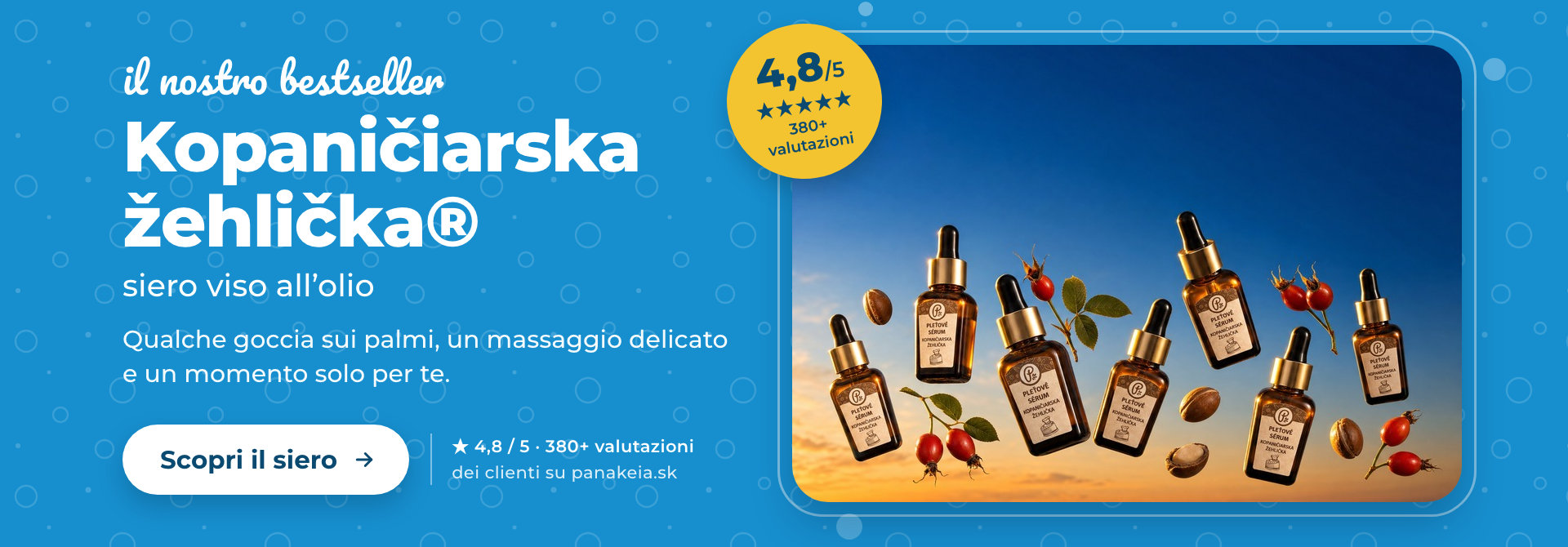 Kopaničiarska žehlička® – siero viso all’olio, valutazione 4,8/5