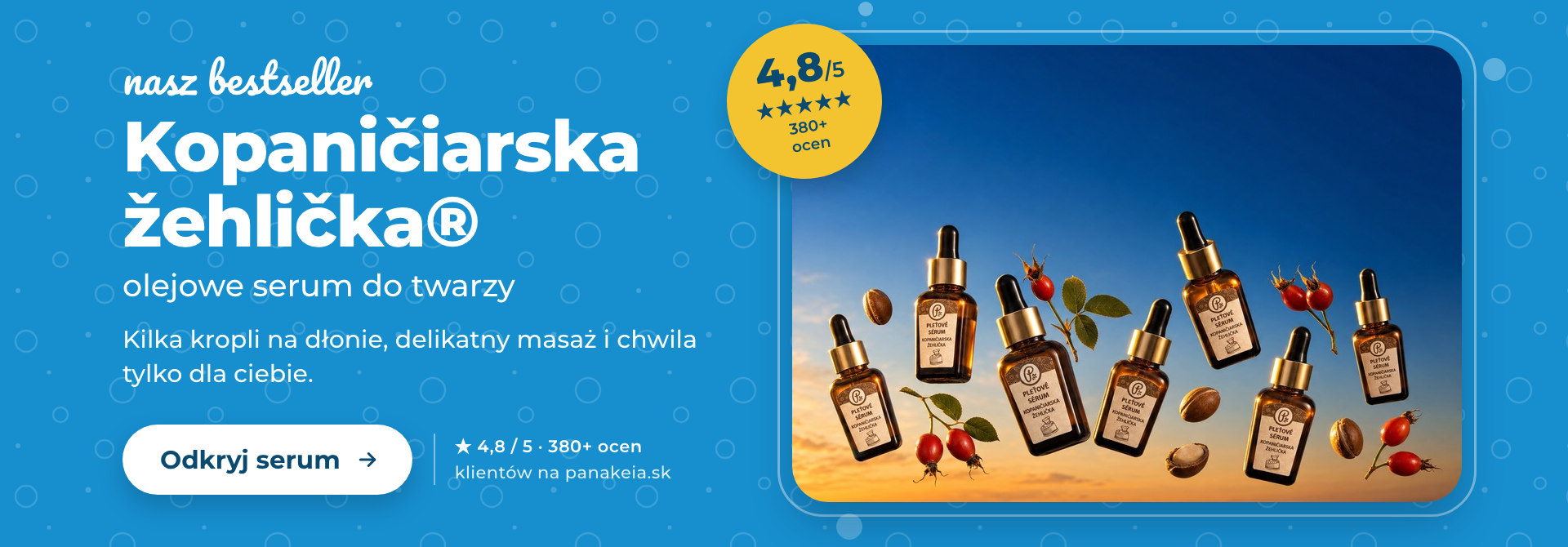 Kopaničiarska žehlička® – olejowe serum do twarzy, ocena 4,8/5