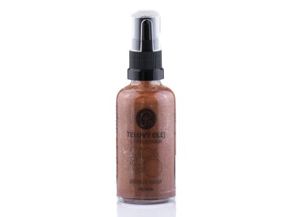 BRONZE GLOW - telový olej s trblietkami na telo, pleť a vlasy 50ml