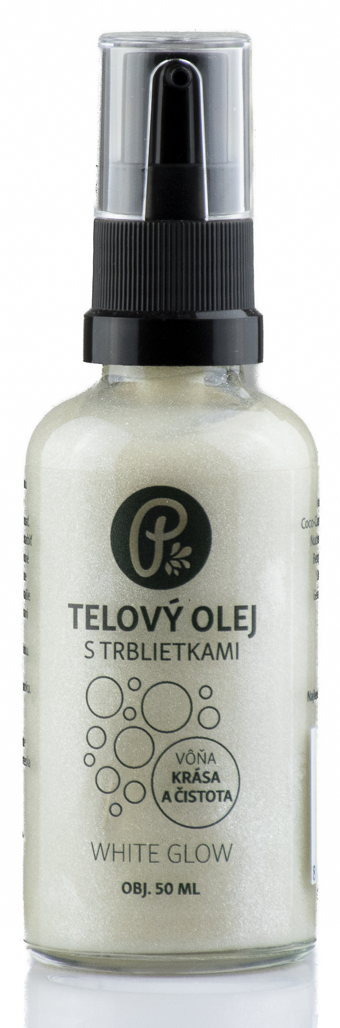 WHITE GLOW - telový olej s trblietkami na telo, pleť a vlasy 50ml - Vôňa: Kokos Vôňa: Krása a čistota