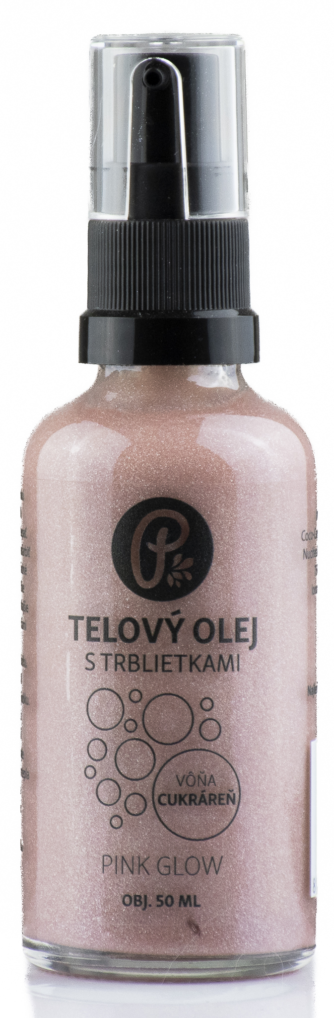 PANAKEIA PINK GLOW - telový olej s trblietkami na telo, pleť a vlasy 50ml Vôňa: Cukráreň