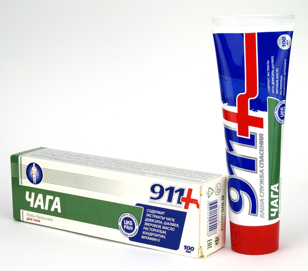 911 Čaga telový Gél - balzam 100ml