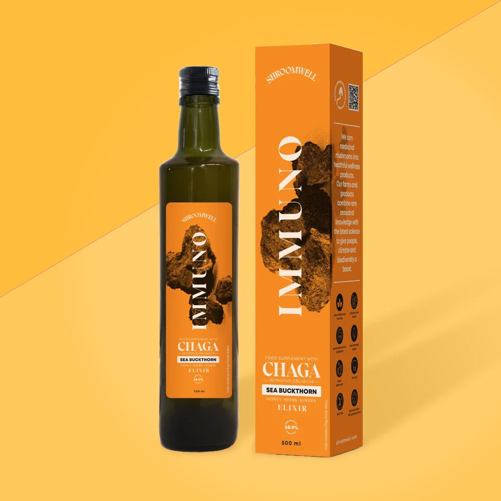 Shroomwell Chaga IMMUNO Elixir - Rakytník Objem: 500ml