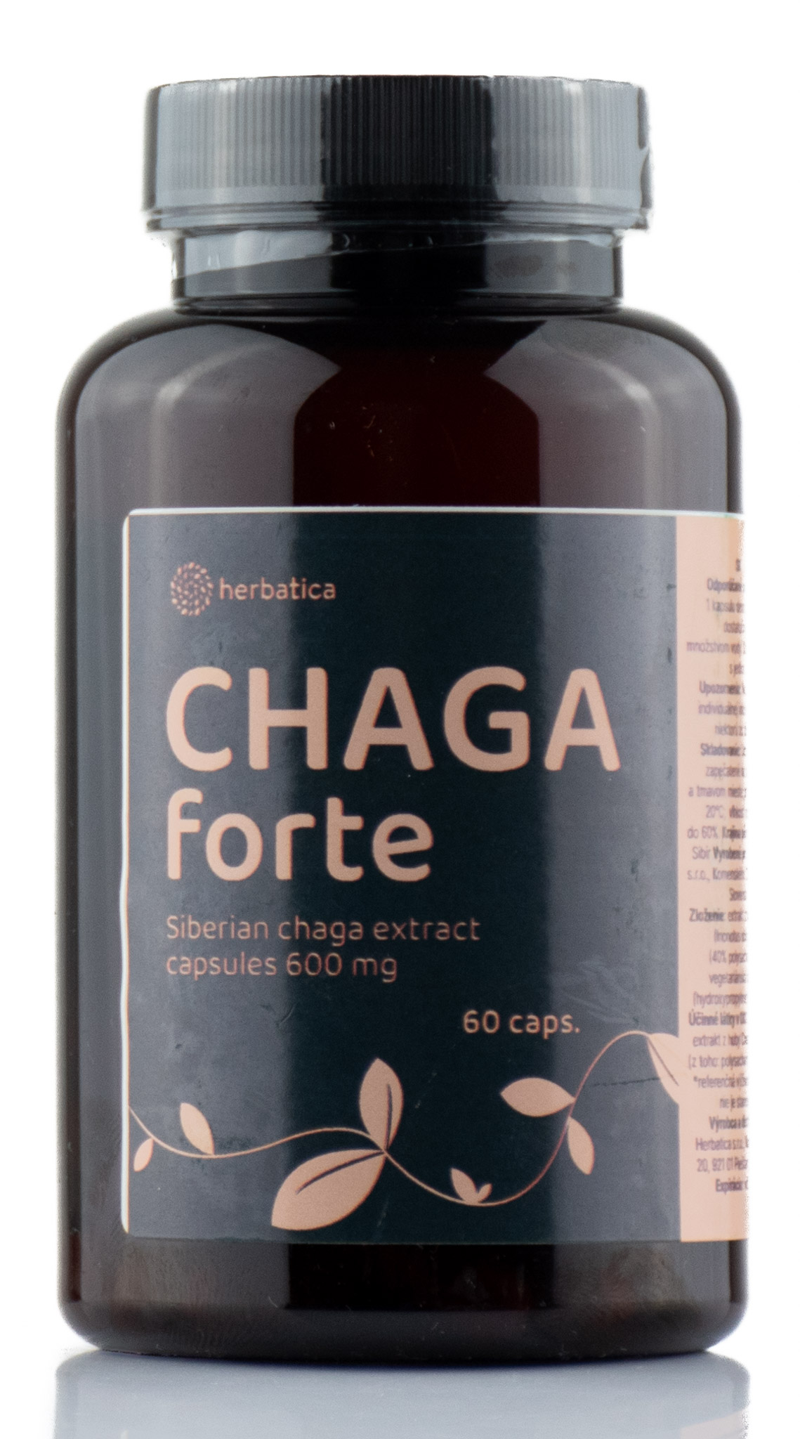 Herbatica Čaga sibírska FORTE 60 vegánskych kapsúl (600mg/ kapsula)