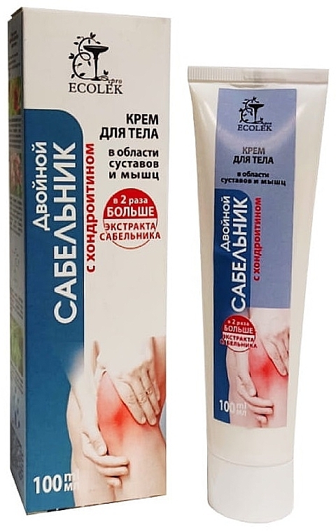 ECOLEKpro Telový krém DVOJITÝ EXTRAKT NÁTRŽNICA -SABELNIK + CHONDROITÍN 100ml