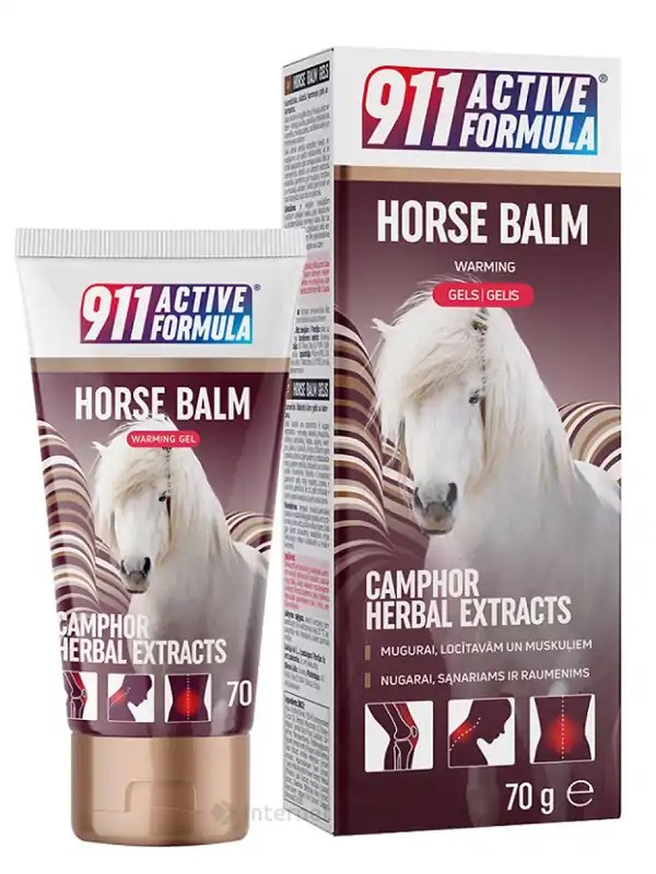 911 Active formula 911 - Konský balzam hrejivý na chrbát, kĺby a svaly UA 70 ml