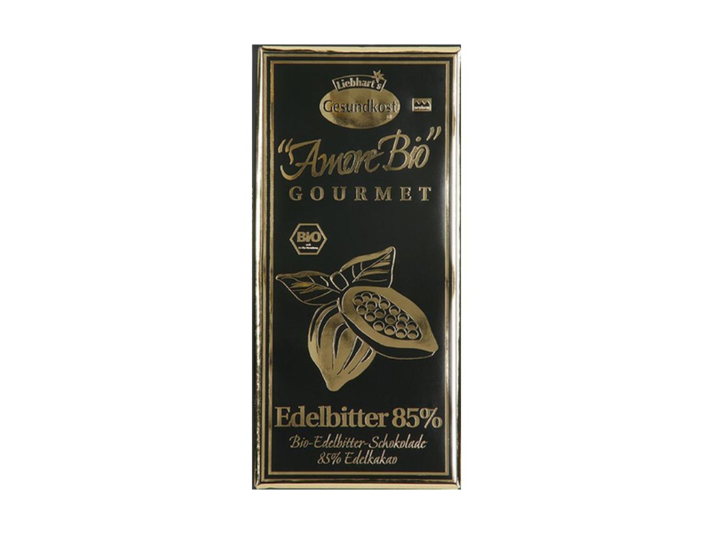 Hořká čokoláda 85% kakao Liebharts BIO 100 g