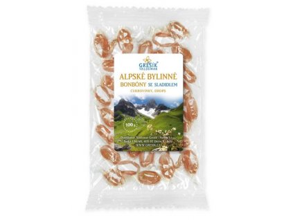 Alpské bylinné bonbóny se sladidlem 100 g