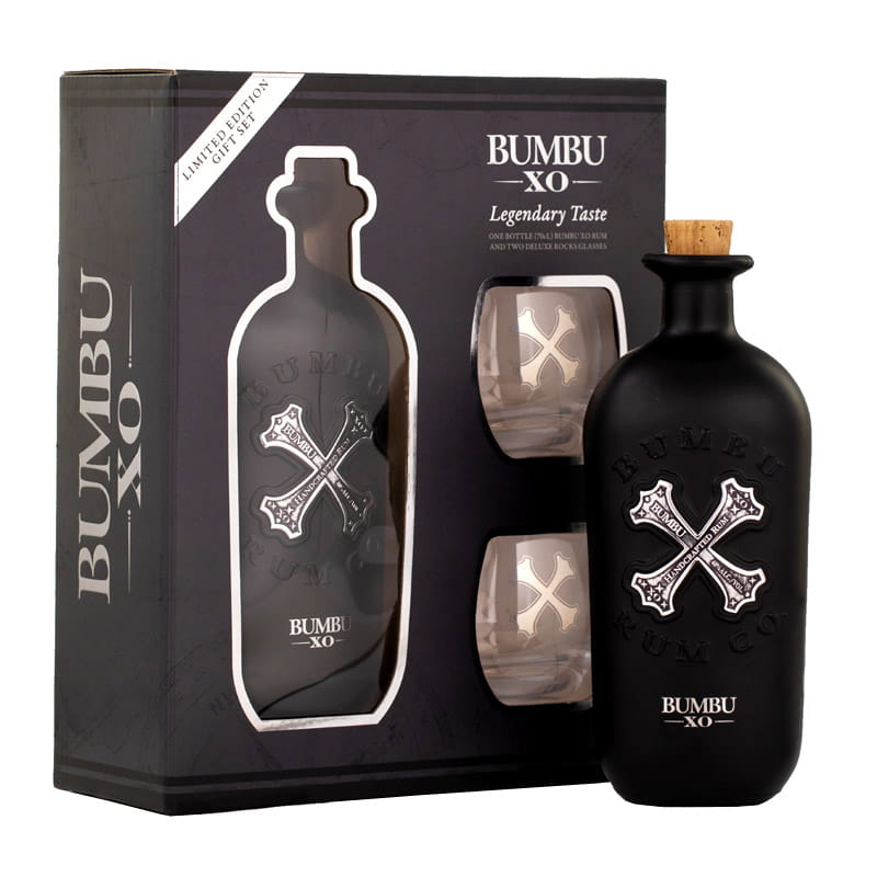 Bumbu XO 40% 0,7l + 2x sklenka dárkové balení