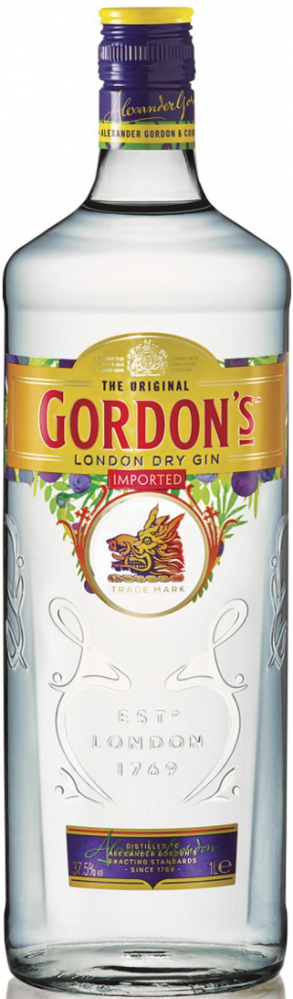 Gordon's London Dry Gin 37,5% 1l