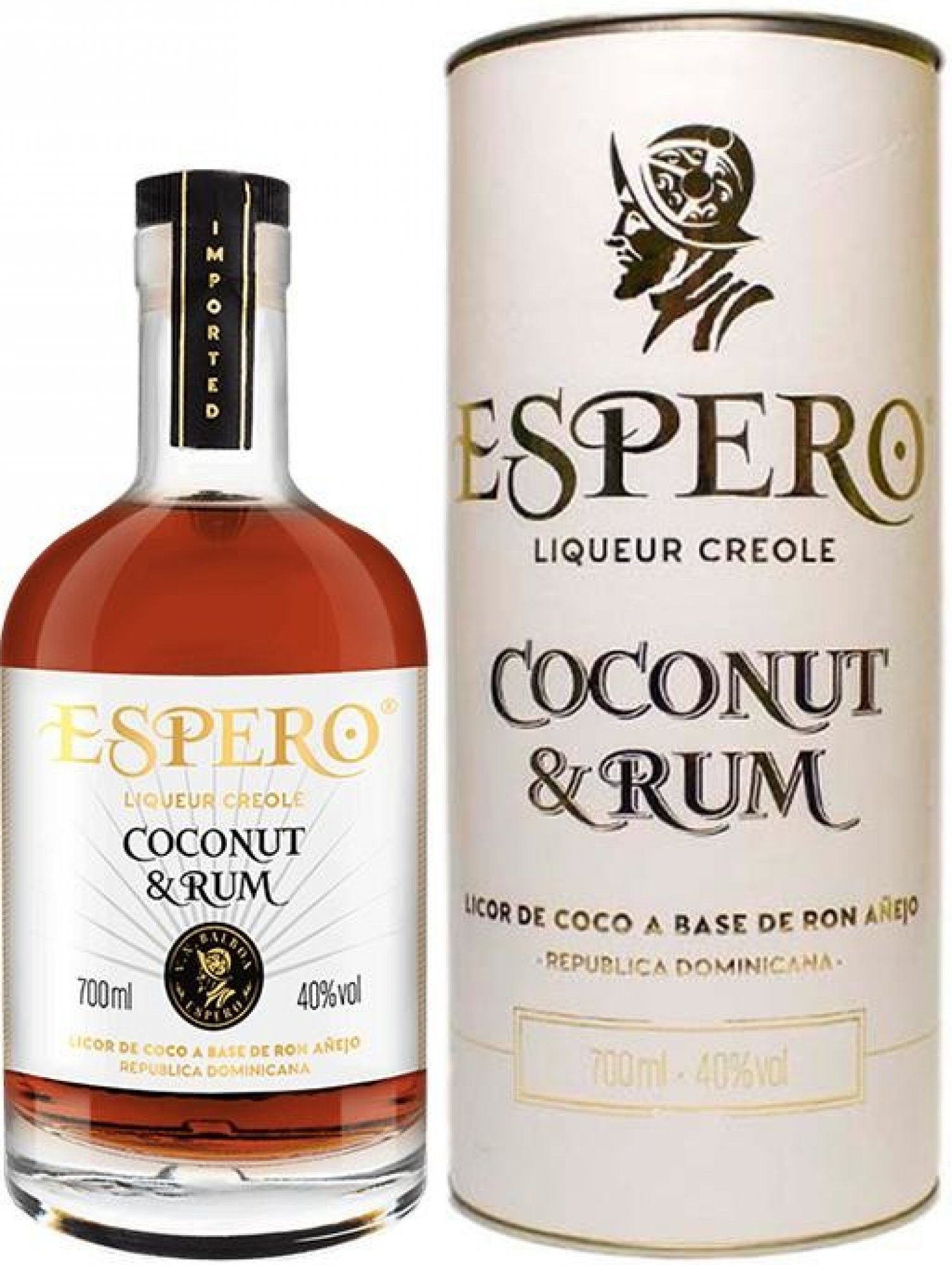 Espero Coconut & Caribe Rum 40% 0,7l (Tuba)