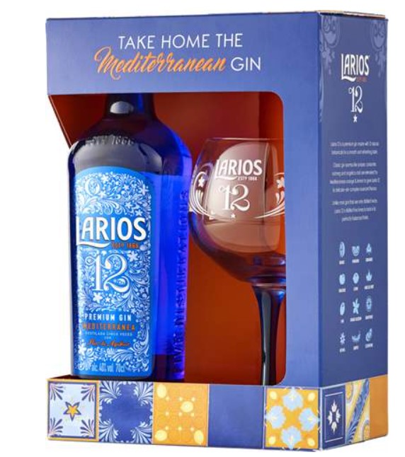 Larios Premium Gin 12YO 40% 0,7l + sklenička