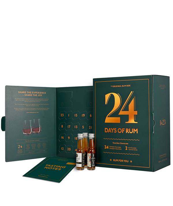 Adventní kalendář 24 Days of Rum 2022 24 x 0,02L + 2 x sklenička