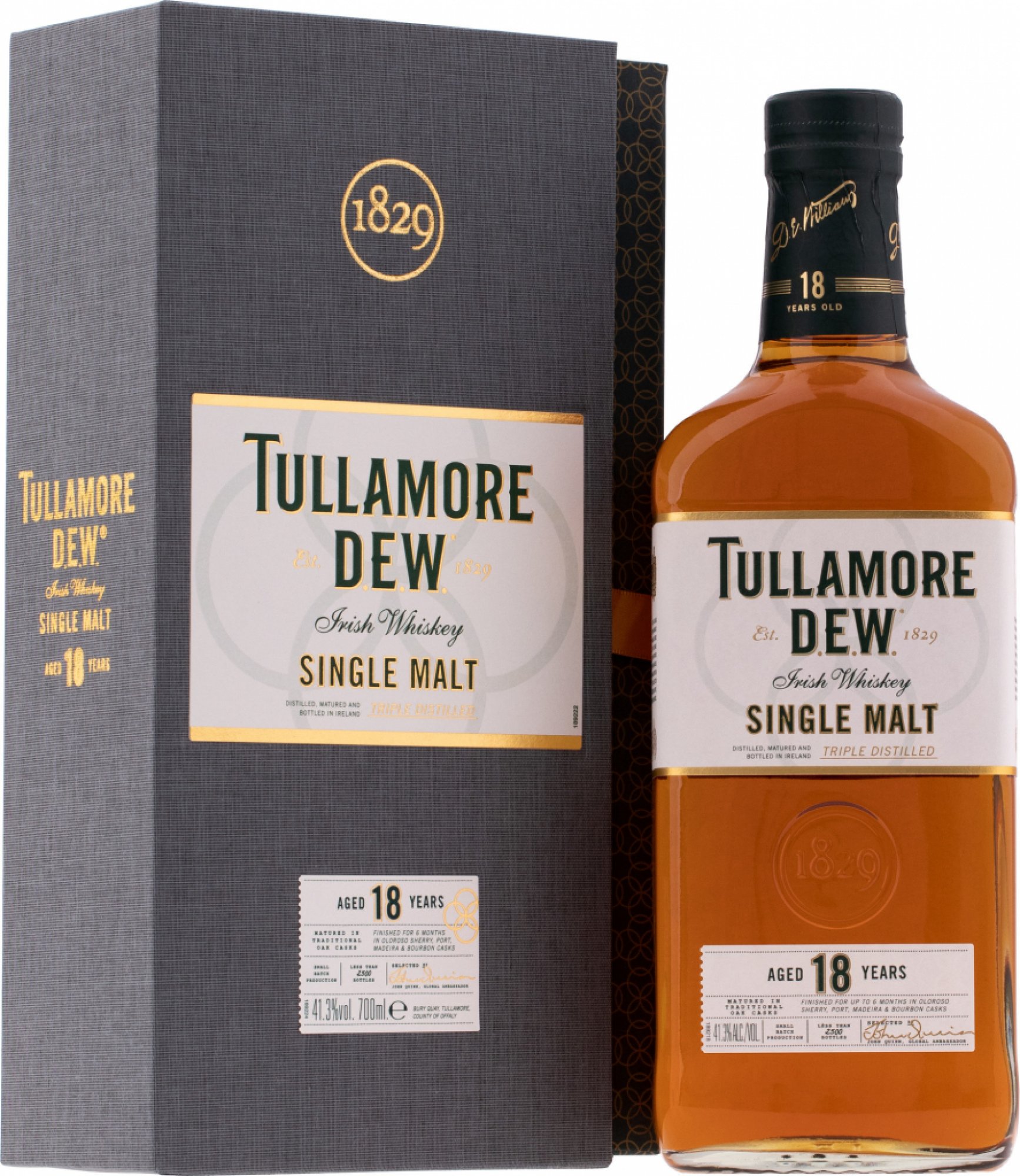 Tullamore D.E.W. 18yo 41,3% 0,7l (kazeta)