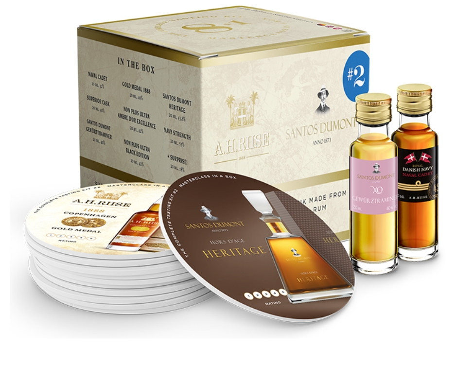 A.H.Riise " No. 2 Henriette" The Complete Tasting Kit 9 x 0,02l