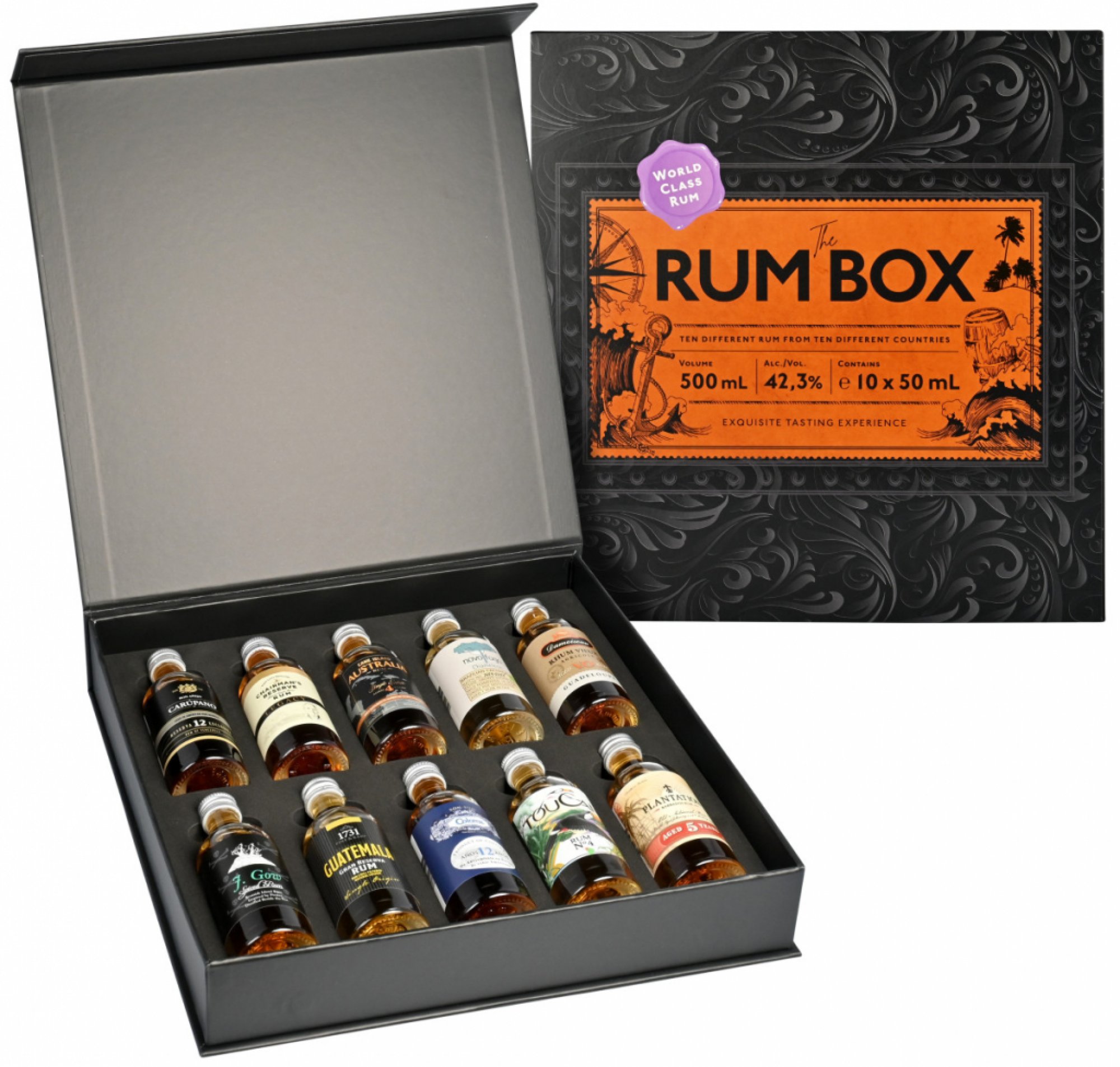 The Rum Box World Tour Edition 42,3 % 10 x 0,05l Purple Edition