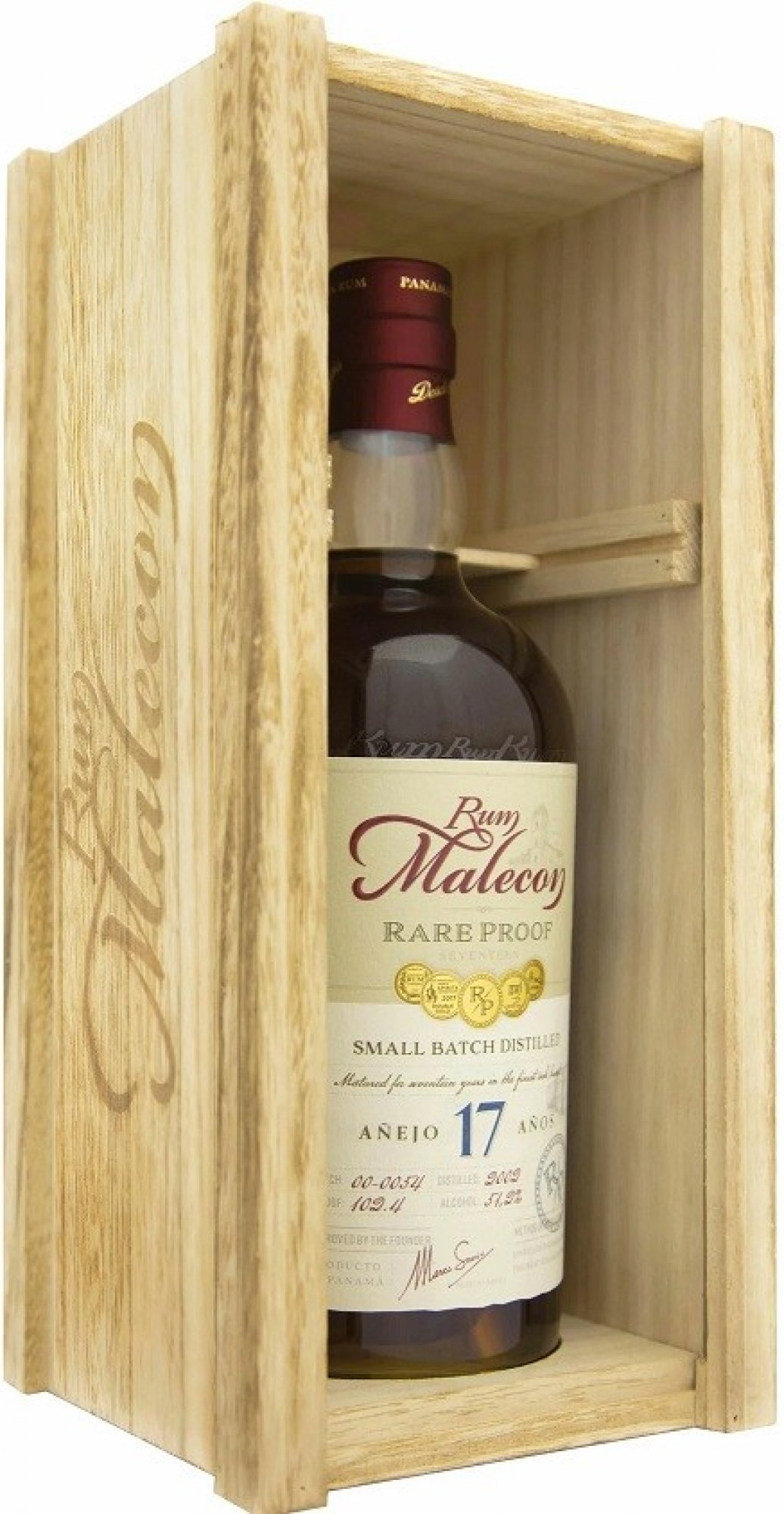 Malecon Rare proof 2002 17yo Panamas rum 51,2% 0,7l