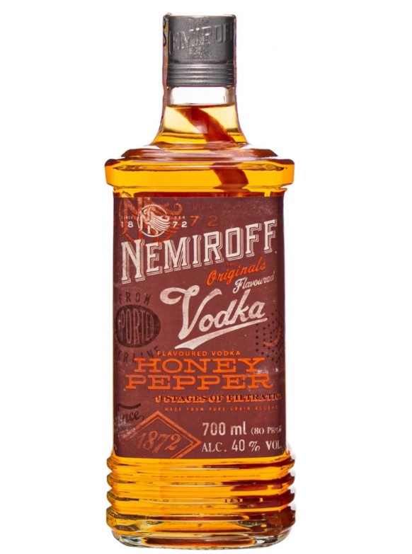 Nemiroff Honney & Pepper flavored Ukraine vodka 40% 0,7l
