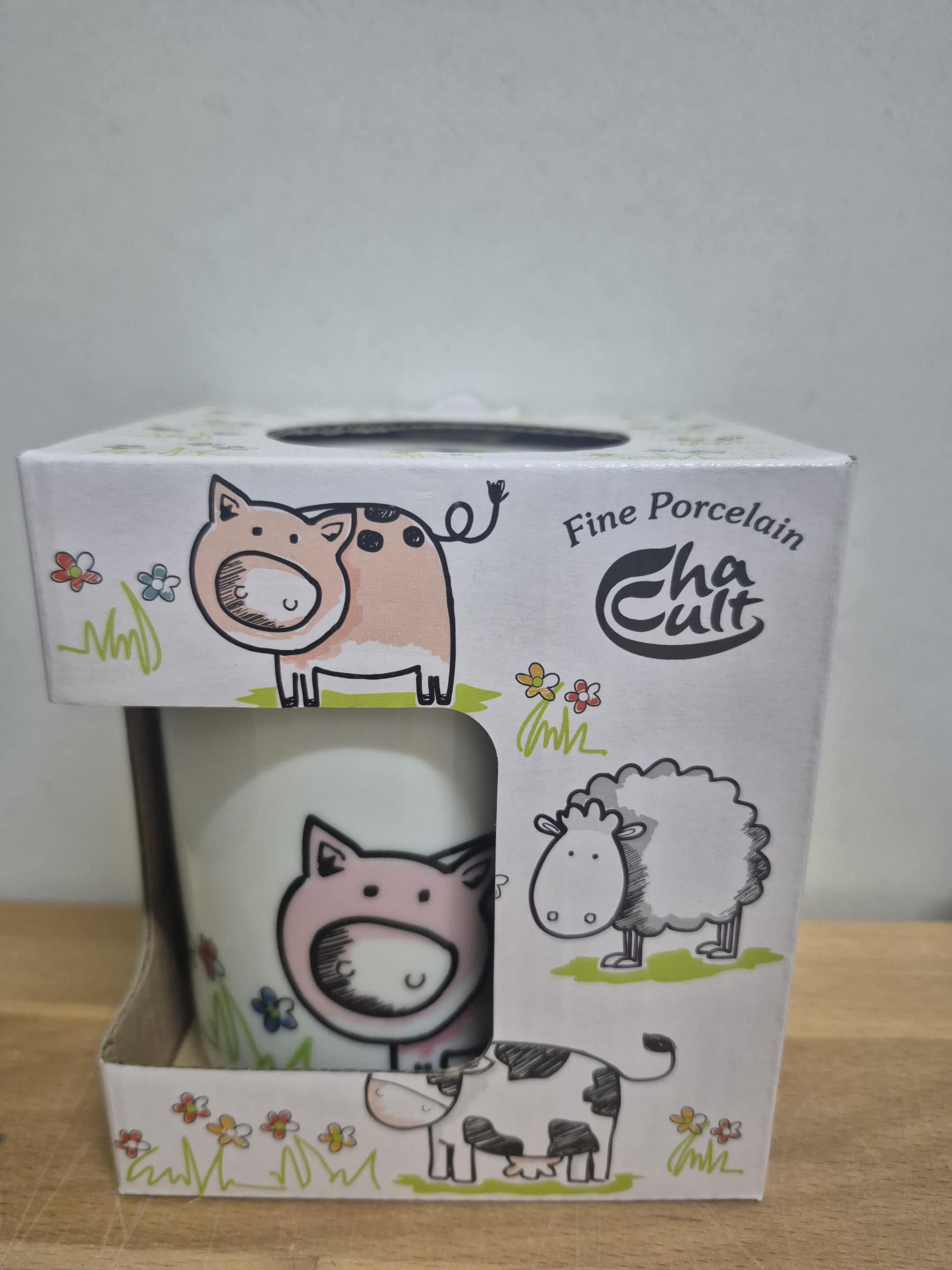 Hrnek Cha Cult s objemem 0,25 l se sítkem motív prasátko