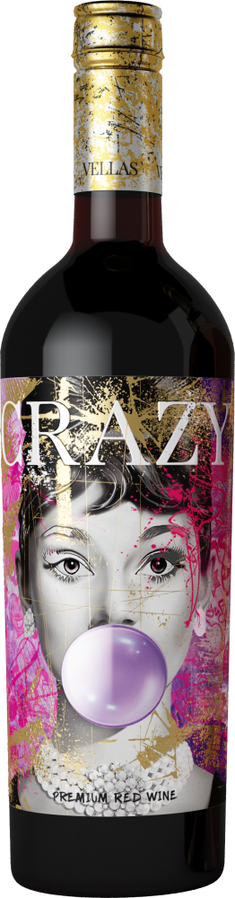 Vignobles Vellas Crazy Merlot Syrah Rouge 10,5% 0,75l