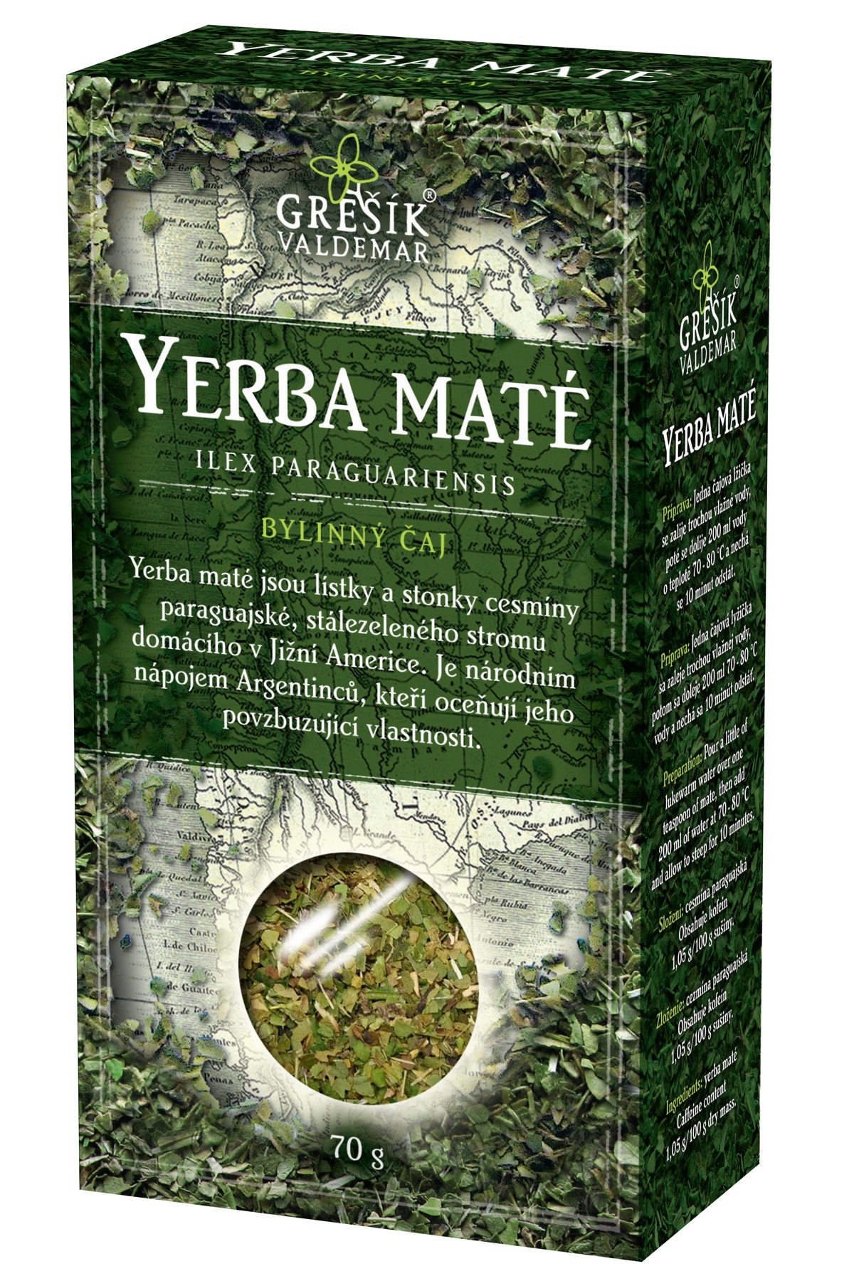 Levně Valdemar Grešík Grešík Yerba Maté bylinný sypaný čaj 70 g