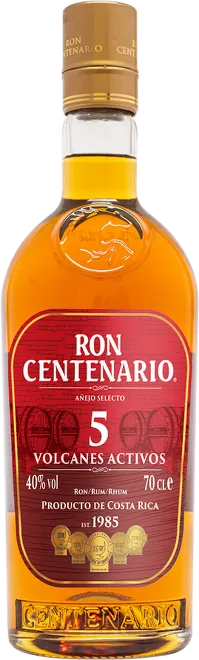 Ron Centenario 5 Volcanes Activos Anejo Selecto 40% 0,7l