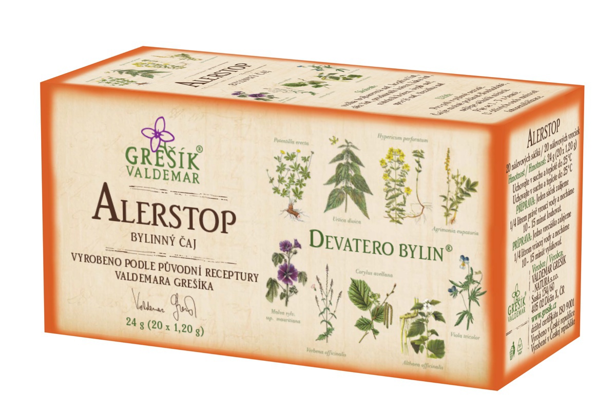 Valdemar Grešík Grešík Alerstop bylinný čaj 20x1,20 g