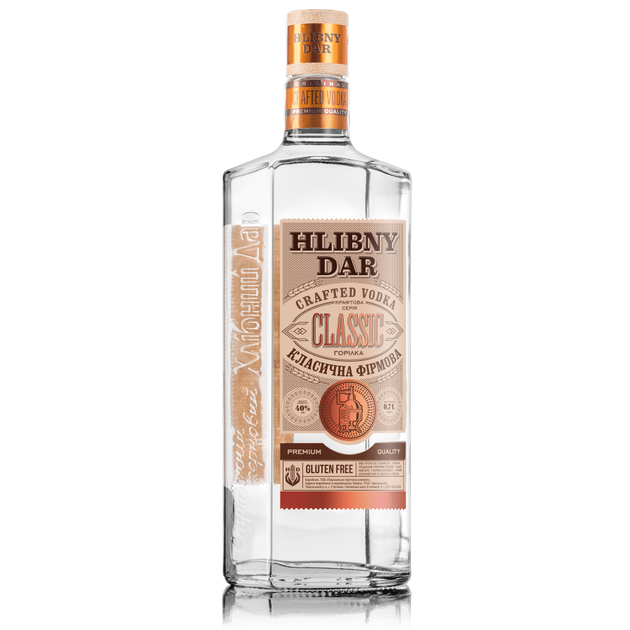 Hlibny Dar Gluten Free Vodka 40% 0,7l