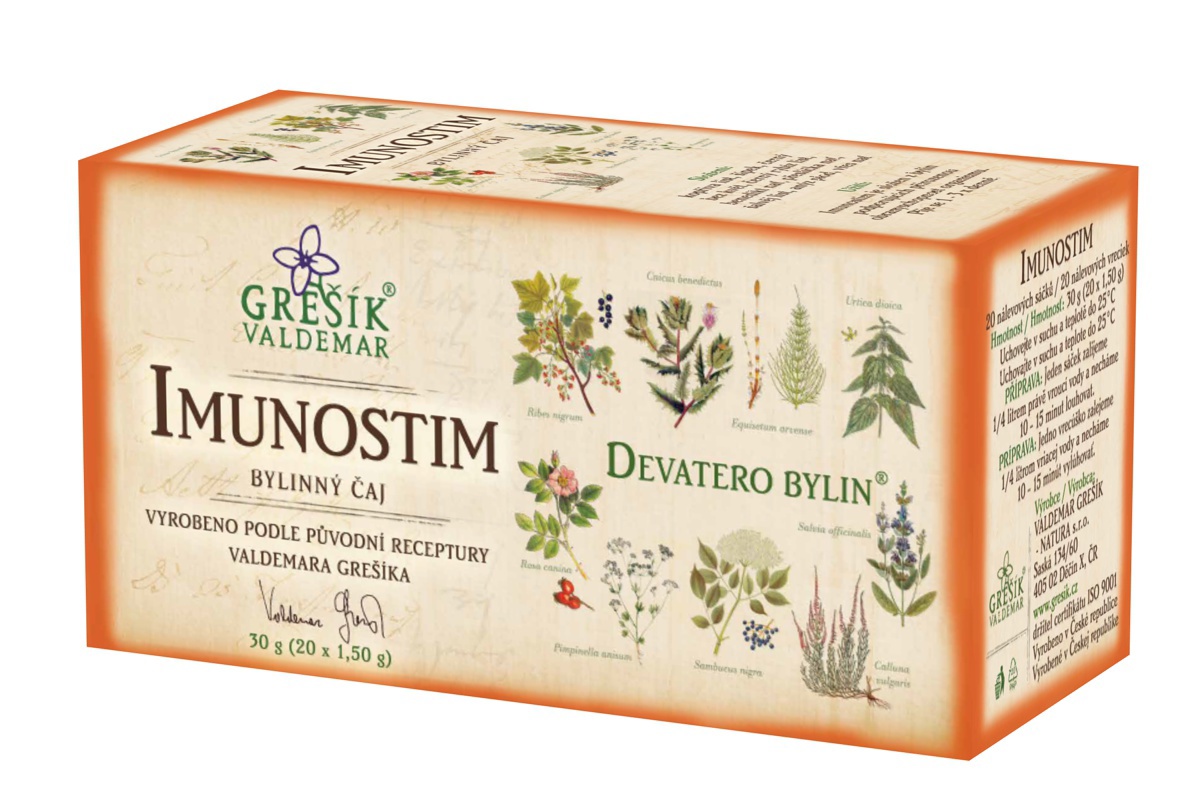 Valdemar Grešík Grešík Imunostim bylinný čaj 20 x 1,5 g