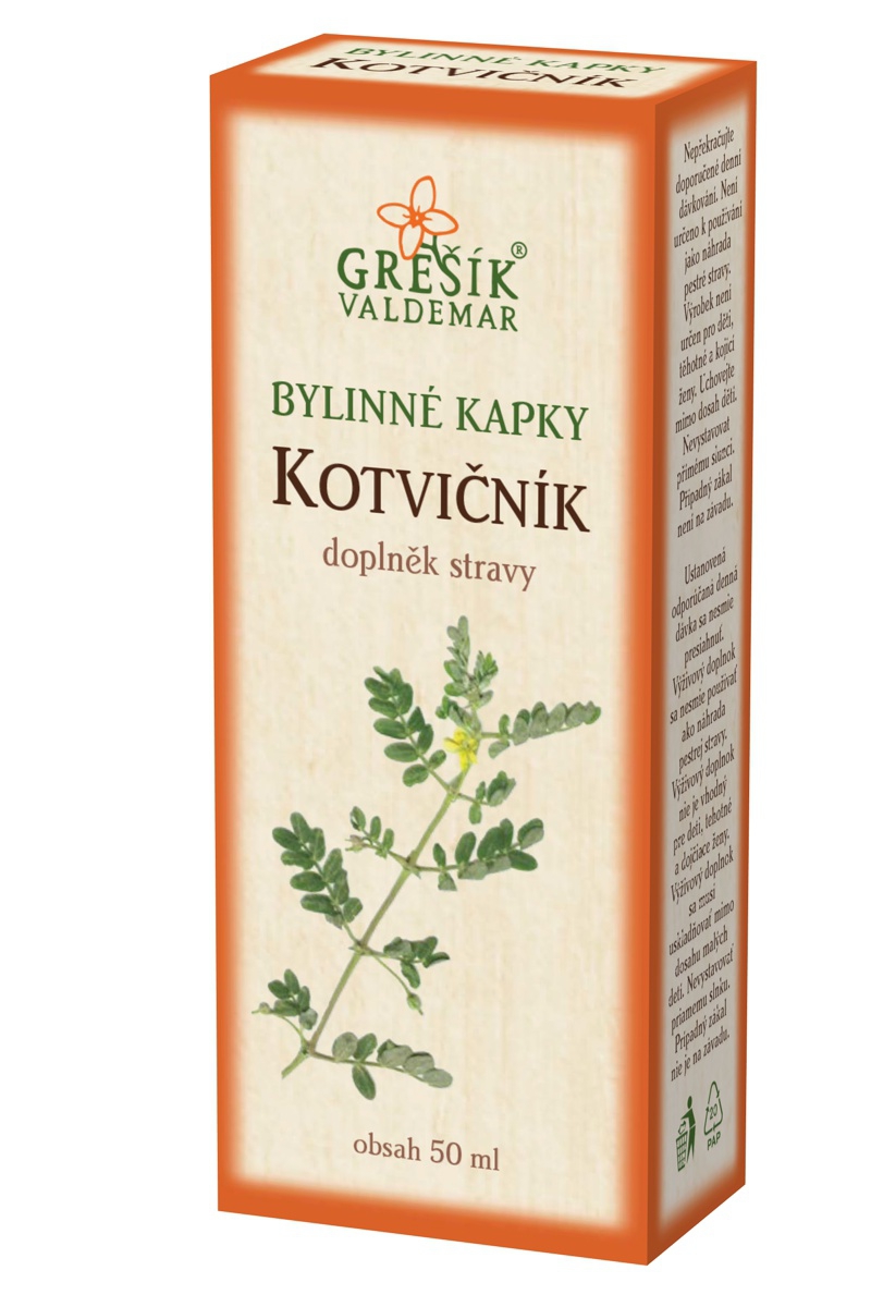 Grešík Kotvičník bylinné kapky 50 ml