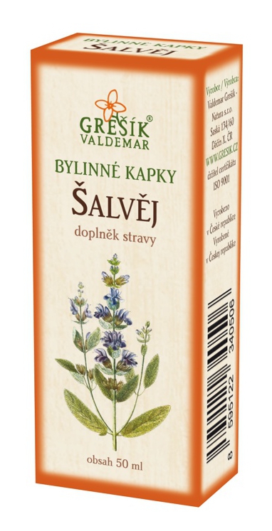 Valdemar Grešík Grešík Šalvěj bylinné kapky 50 ml