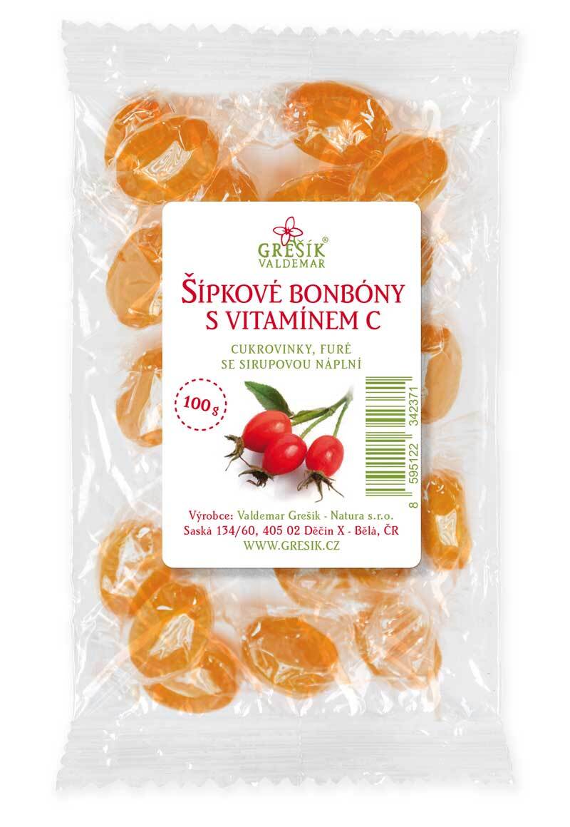 Valdemar Grešík Grešík Šípkové bonbóny s vitamínem C 100 g