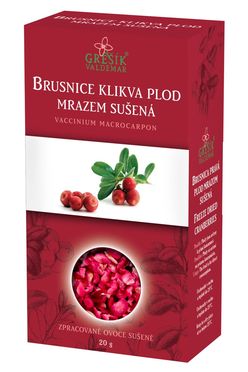 Brusnice klikva plod mrazem sušená 20 g