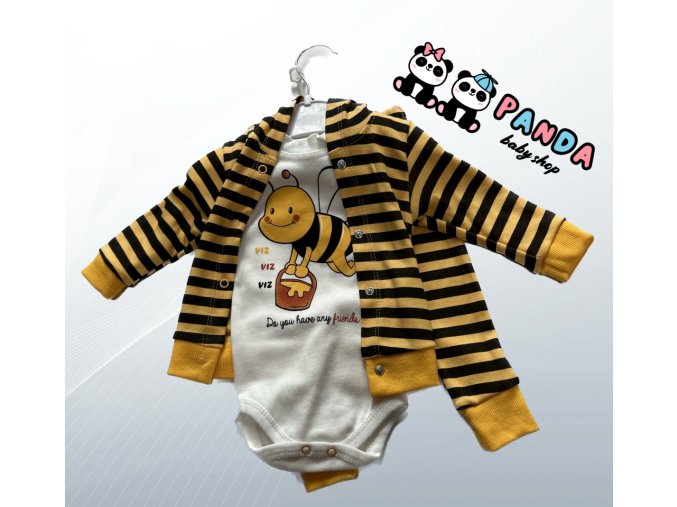 Méhecskés unisex bodys szett