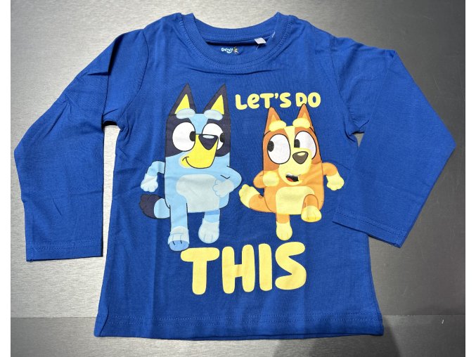 Bluey vékony hosszú ujjú, sötétkék