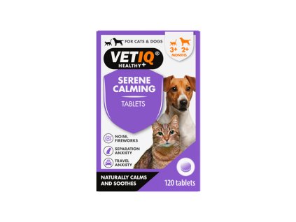3D 750826005412 VETIQ Serene Calming 120 Tablets web