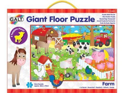 Velké podlahové puzzle – na farmě