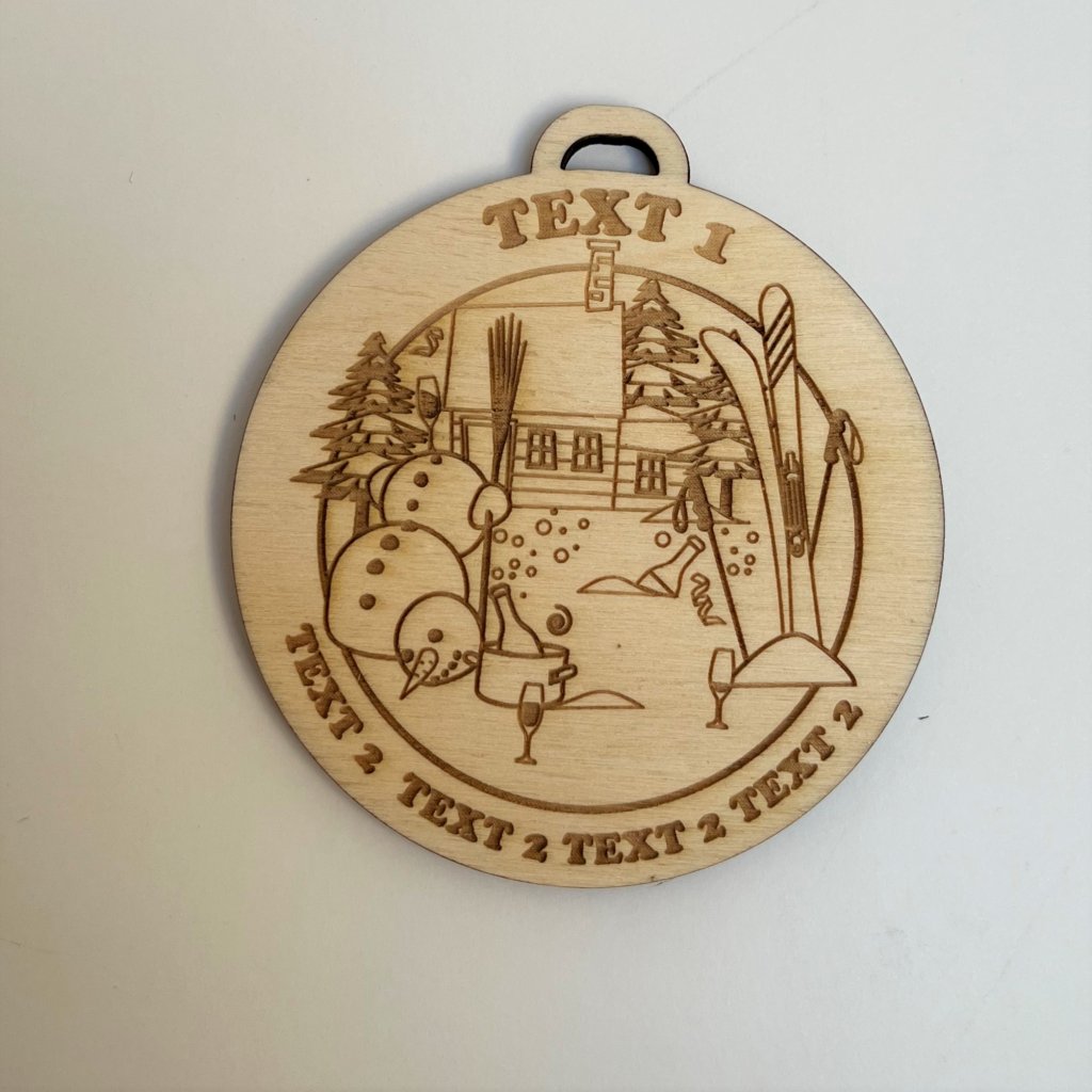 Dřevěná medaile - ZIMNÍ PARTY