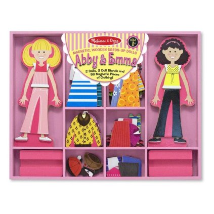 MELISSA & DOUG - dřevěné magnetické oblékání ABBY A EMMA