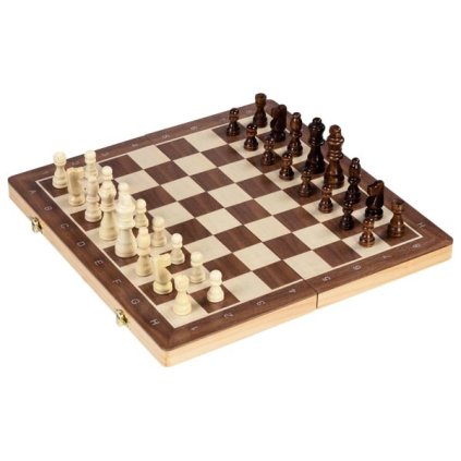 GOKI Dřevěné magnetické šachy a dáma