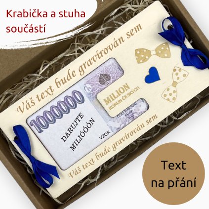 Obálka na peníze pro registrované partnery - MOTÝLKY - Váš text