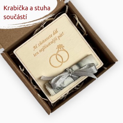 Malá dárková karta na peníze - SVATBA