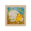 GOKI dřevěné vrstvené puzzle SLEPIČKA