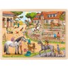 GOKI dřevěné puzzle KOŇSKÁ FARMA 96 dílků