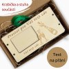 Dřevěná obálka na peníze - ŠAMPAŇSKÉ - Váš text
