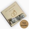 Malá dárková karta na peníze - SVATBA - Váš text