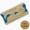 Dřevěné pouzdro na peníze - DELFÍN - Váš text