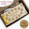 Dřevěné pouzdro na peníze - KVÍTKA - Váš text